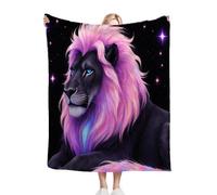 Nuphtun Mantas para Sofa Grandes 150x200 LeóN Rosa, Manta 3D de Franela 150x200 cm | Tamaño Matrimonial, Ultra Suave y Lavable, Sofá y Acompañar Series K387-