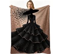 Nuphtun Mantas para Sofas Grandes 220x240 cm Niña Negra, Manta Confort Total Tejido de Calidad y Duradero en el Tiempo, Material Cómodo y Cálido para Múltiples Usos, AW6215