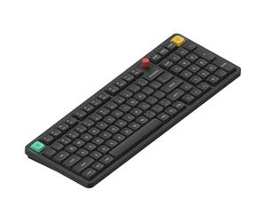 NuPhy Air100 V3 Teclado mecánico inalámbrico de perfil bajo, 99 teclas, 100 % diseño, estructura gasket con botón, intercambio en caliente, RGB, compatible con Bluetooth/2,4 GHz/USB-C (disposición de