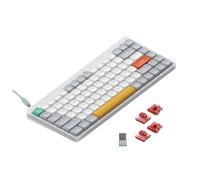 nuphy Air75 v2 QMK/Via Teclado Mecánico, 75% Teclado Inalámbrico de Bajo Perfil, Bluetooth 5.1, 2.4GHz y Conexión por Cable, Compatible con Sistemas Windows y Mac OS - Ionic White Switch Cowberry