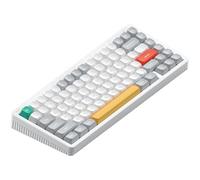 nuphy Halo V2 IO Teclado mecánico inalámbrico con teclas PBT, teclado para juegos personalizado intercambiable en caliente, retroiluminación RGB, BT5.0/USB-C/2,4 GHz Teclado de oficina