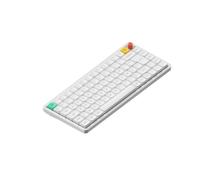 Nuphy - Teclado mecánico Air75 V3, teclado 75% de perfil bajo con rueda de teclado para juegos Hot Swap compatible con Bluetooth/2,4 GHz/USB-C, diseño FR -AZrayer (White/Brown Nano)