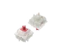 nuphy x Cherry MX Switches para Teclado Mecánico, Lineal Switch, 5 Pin 45gf, Interruptores MX para Gaming Keyboard/DIY Kit (90 Piezas, Silent Red Clear-Top)