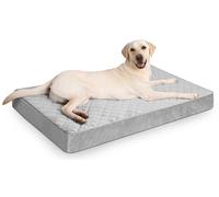 NUPIDA Cama ortopédica para Perros extragrandes, Impermeable, con Funda extraíble Lavable, Parte Inferior Antideslizante, Acolchado, 47 x 29 Pulgadas, Gris Claro