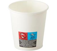 Nupik - 20 Vasos Desechables de Cartón Reciclables Blancos 210 ml (7oz) - Para Café, Degustaciones y Bebidas Frías o Calientes - Apto para Cumpleaños, Oficina, Hostelería, Máquina Expendedora