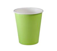 Nupik - Pack 20 Unidades Vasos de Cartón Desechables 270 ml (9 oz) - Color Verde- Vasos Antifugas y Resistentes, Reciclables - Para Café, Té y Bebidas Frías o Calientes