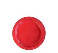 Nupik - Pack 25 Platos Reutilizables 165 mm Rojos, de Poliestireno, Resistentes y Ligeros, Ideales para Fiestas, Eventos y Catering