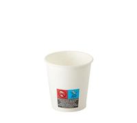 Nupik - Pack de 20 Vasos Desechables de Cartón Blancos 100 ml - Para Café, Degustaciones, Bebidas Frías o Calientes - Para Cumpleaños, Oficina, Hostelería, Máquina Expendedora
