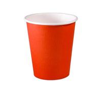 Nupik - Pack de 20 vasos desechables de cartón reciclables (270 ml) (Rojo)