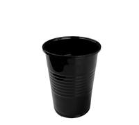 Nupik - Pack de 25 Vasos de Plástico PP 240 ml Negros| Reutilizables y Reciclables, Resistentes, Apto para Bebidas Frías, Apilables para Fiestas y Eventos