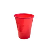 Nupik - Pack de 25 Vasos de Plástico PP 240 ml Rojos | Reutilizables y Reciclables, Resistentes, Apto para Bebidas Frías, Apilables para Fiestas y Eventos