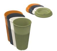 Nupik - Pack de 4 Tazas Reutilizables de Café con Tapas, Vasos Multiuso de 500 ml, 4 Colores Diferentes, Ideales para Bebidas Calientes y Frías, Uso Diario en Hogar y Oficina