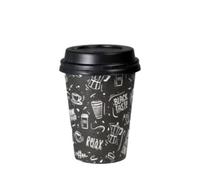Nupik - Packs de Vasos de Cartón + Tapas - Ideal para café u otras bebidas - Fabricados con papel reciclable (Pack de 25 uds (210 ml))