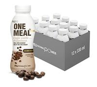 NUPO One Meal +Prime Café con Leche - Batido Listo para Beber - Sabroso batido sustitutivo de una comida con 24 vitaminas y minerales - Alto contenido en proteínas - Sin azúcares añadidos - 12 x 330ml
