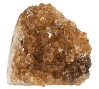Nupuyai Piedra de citrino natural, geoda y drusa de cristal de citrino, piedra mineral preciosa bruta, decoración Feng Shui para jardín e interior (101 g 200 g)
