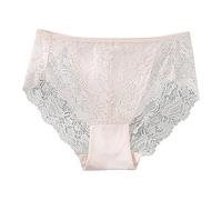 Nuqqichongtian Lencería para mujer - Bikini con espalda y tanga, ropa interior con cintas, tanga, tanga sexy y fina, con bordado de flores, ropa interior de malla, cintura baja