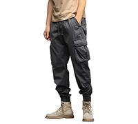Nuqqichongtian Pantalones Cargo Hombre A La Moda Algodón Pants Grandes Casuales Exterior Bolsillos Largos Elásticos Trabajo Cordón Ligeros Deporte Aire Libre Stretch Elástica Joggers Senderismo