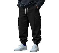 Nuqqichongtian Pantalones Hombre Cargo Grandes Stretch Aire Libre Casuales Ligeros Pants Cordón Elásticos Elástica Exterior Senderismo Deporte Largos Bolsillos Algodón A La Moda Joggers Trabajo