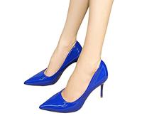 Nuqqichongtian Pumps - Zapatos de tacón alto para mujer, tacón de bloque sexy, punta cerrada para bodas y fiestas, sandalia con correa de tobillo cruzada