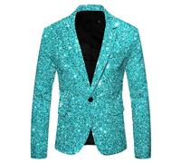Nuqqichongtian Traje de discoteca para hombre, chaqueta de traje, chaqueta de ocio, fiesta, fiesta de Año Nuevo, moda para hombre, diseño floral, chaqueta de carnaval, disfraz de lentejuelas