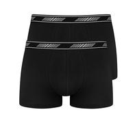Nur Der Pack de 2 Calzoncillos bóxer 3D Flex de algodón Transpirable para Hombre, Negro, M