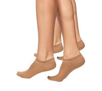 Nur Die 2 calcetines cortos suaves y resistentes, transpirables, de secado rápido, pack doble para mujer, ámbar, 35-38