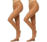 Nur Die 2er Blickdicht 40 Strumpfhose, 725013 Medias, Braun (Amber 230), 48 (L (44-48)) (Pack de 2) para Mujer
