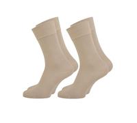 Nur Die 2er Pack Komfort Socken Herren Weich Komfortbund Bambus-socke Calcetines, Gris Beige, 44 Hombres