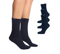 Nur Die 487819/Damen Passt Perfekt Socken 3er - Calcetines para mujer, color blau (maritim 190), talla 39/42
