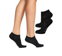 Nur Die Bambus Sneaker Socke 2er Pack Damen Kaum Sichtbar Bambussocken Weich Zapatillas Deportivas, Negro, 44 Mujeres