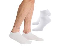 Nur Die Bambus Sneaker Socke 2er Pack Herren Kaum Sichtbar Bambussocken Weich Zapatillas Deportivas, Blanco, 44 Hombres