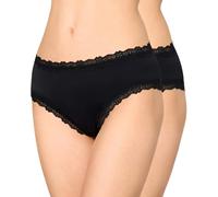 Nur Die Bragas de Encaje para Mujer, Paquete de 2 Unidades, Invisibles y sin Costuras, sin Costuras, Suaves y Ligeras, de Microfibra, Negro, 38-40