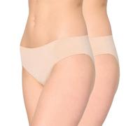 Nur Die Bragas Invisibles para Mujer, Paquete de 2 Unidades, sin Costuras, de Microfibra Ultraligera, Invisibles y sin Costuras, Beige, 38-40