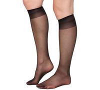 Nur Die Calcetines hasta la rodilla para mujer., Negro (negro 94)., Talla única