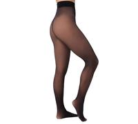 Nur Die Cálida y Transparente Medias, Negro, M para Mujer