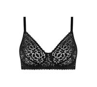 Nur Die Daily Lace Ohne Bügel Verführerischer Spitzen BH mit Breiten Trägern Breites Unterbrustband Bügellos Bustier Sujetador, Negro, 85C Mujeres