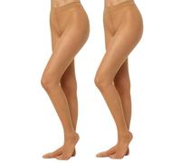 Nur Die Fit In Form 40 Strumpfhose 2er Ceñidos, Amber, 44-48 (Pack de 2) para Mujer