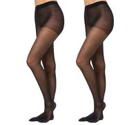 Nur Die Fit In Form 40 Strumpfhose 2er Ceñidos, Schwarz, 44-48 (Pack de 2) para Mujer