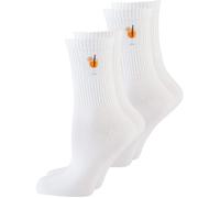 Nur Die Good Vibes - Calcetines de tenis unisex (2 unidades, 35 - 36, retro, con rayas, de algodón, transpirables, suaves, cómodos, blancos, multicolores, para hombre y mujer)