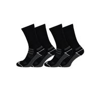 Nur Die Outdoor Socke Functional aus Baumwolle Wandersocken Arbeitssocken Sportsocken Tennissocken Funktionssocken schwarz (Talla 39 bis 46) Herren