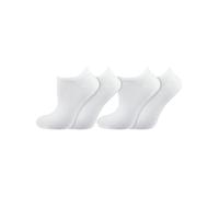 Nur Die Pack de 2 calcetines para zapatillas de algodón transpirables para mujer, Blanco, 39-42