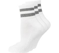 Nur Die 3er Pack Kurze Retro Tennissocken Sport Socken mit Streifen aus Atmungsaktiver Baumwolle Calcetines, Blanco, 39-42 3 Mujeres