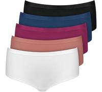 Nur Die Pack de 5 Braguitas Hipster Multicolor de Algodón Elástico, Ropa Interior Básica Multipack para Mujer