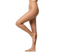 Nur Die Pack de 9 leotardos para mujer, 20 DEN, transparentes, mate, punta reforzada y parte del pantalón, ámbar, M