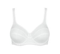 Nur Die Pure Elegance BH Cotton Bügel-BH mit Bio-Baumwolle weich hautfreundlich Elegant mit Breiten Trägern Spitze Mesh V-Ausschnitt Damen