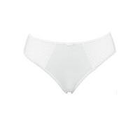 Nur Die Pure Elegance Slip Cotton de algodón orgánico Suave, Agradable al Tacto, Transpirable, Insertos de Tul, Panty Lisos, Bajos Lisos para Mujer, Blanco, 40