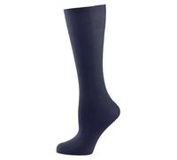 Nur Die Sensación de algodón en la rodi Calcetines hasta la rodilla, 60 ES, marine, Einheitsgröße Große Größen para Mujer