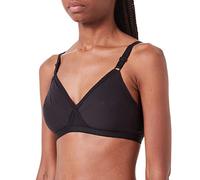 Nur Die Sujetador cómodo sin Aros Softcup Bra Suave y cómodo con tecnología de Corte Cruzado de Encaje para una sujeción Fuerte para Mujer, Negro, 85D