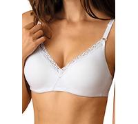 Nur Die Baumwoll Spitzen BH Sujetador, Opaco NA, Blanco, 105C para Mujer