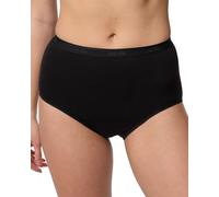 Nur Die Taillenslip aus Gots Bio-Baumwolle Maxislip Highwaist Unterwäsche Unterhosen Basic Stetch Bragas, Negro, M Mujeres